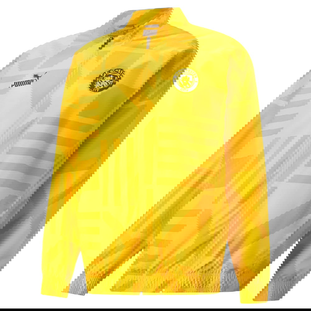 2022-2023 Man City Pre-Match Jacket (Yellow)