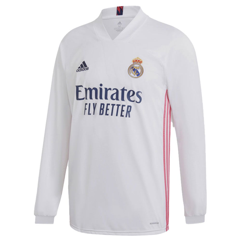 2020-2021 Real Madrid Long Sleeve Home Shirt (SOLARI 21)