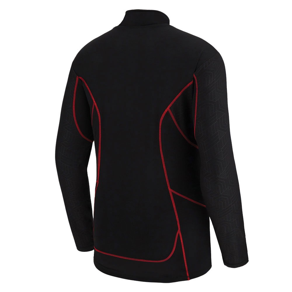 2022-2023 Wales Rugby Travel 1/4 Zip Softshell (Black)