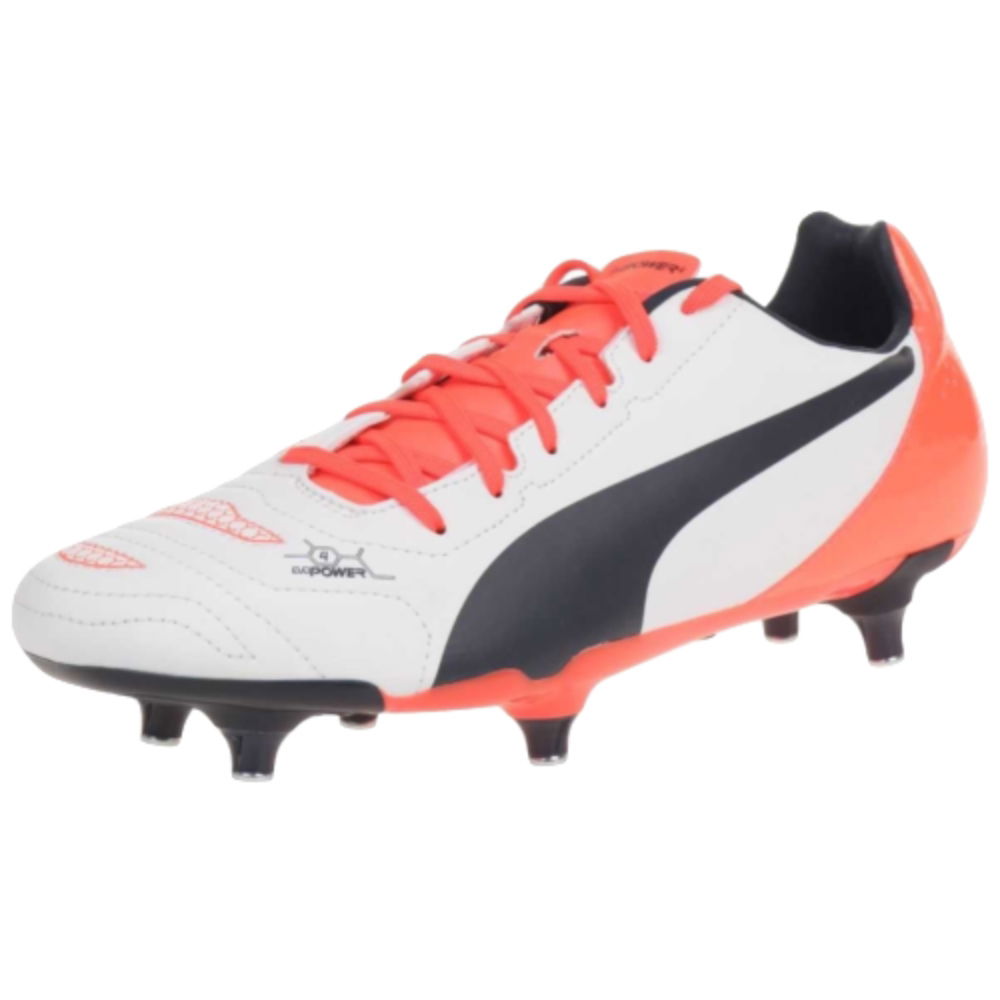 Puma evoPOWER 4.2 AG Football Boots White Total Eclipse Lava 10322205 Uksoccershop