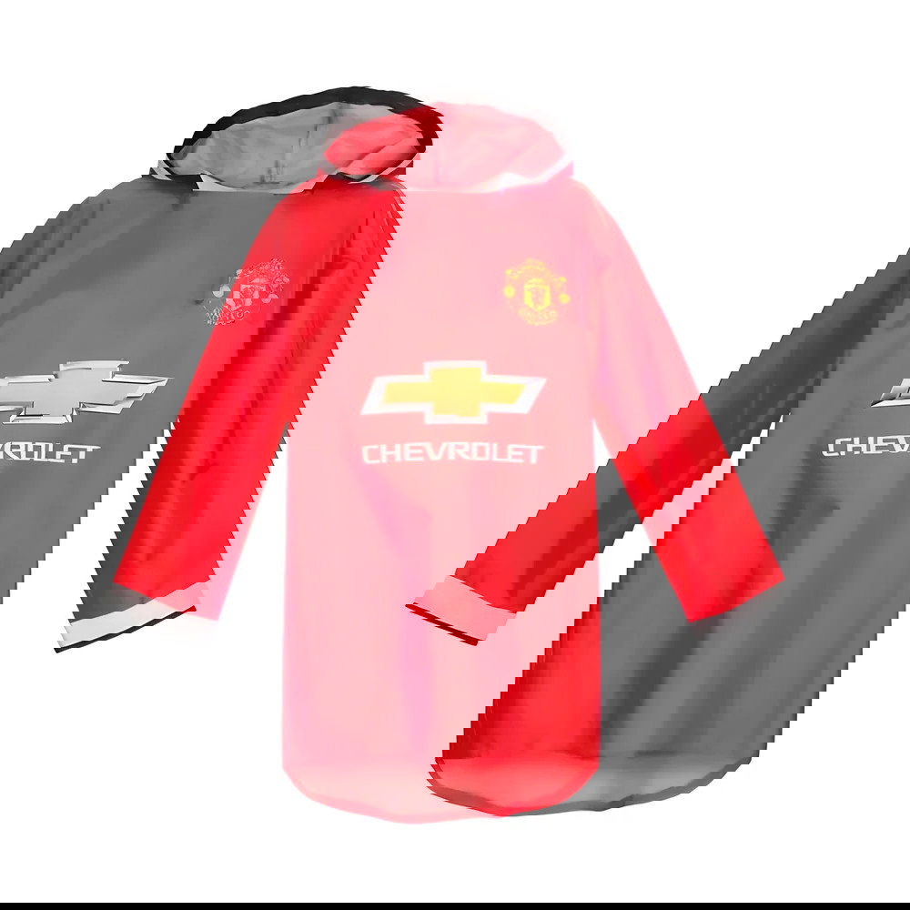 Manchester Rain Poncho (Red) - Kids