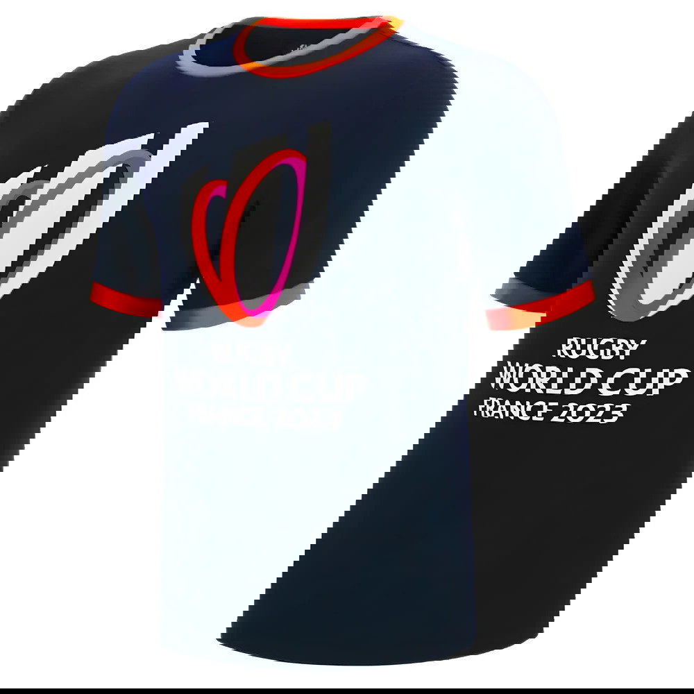 Macron RWC 2023 Rugby World Cup Cotton Tee (Navy)