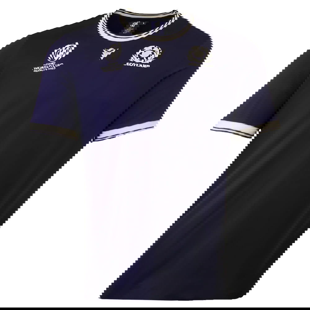 Scotland Mens RWC 2023 Cotton T-Shirt - Navy (Your Name)
