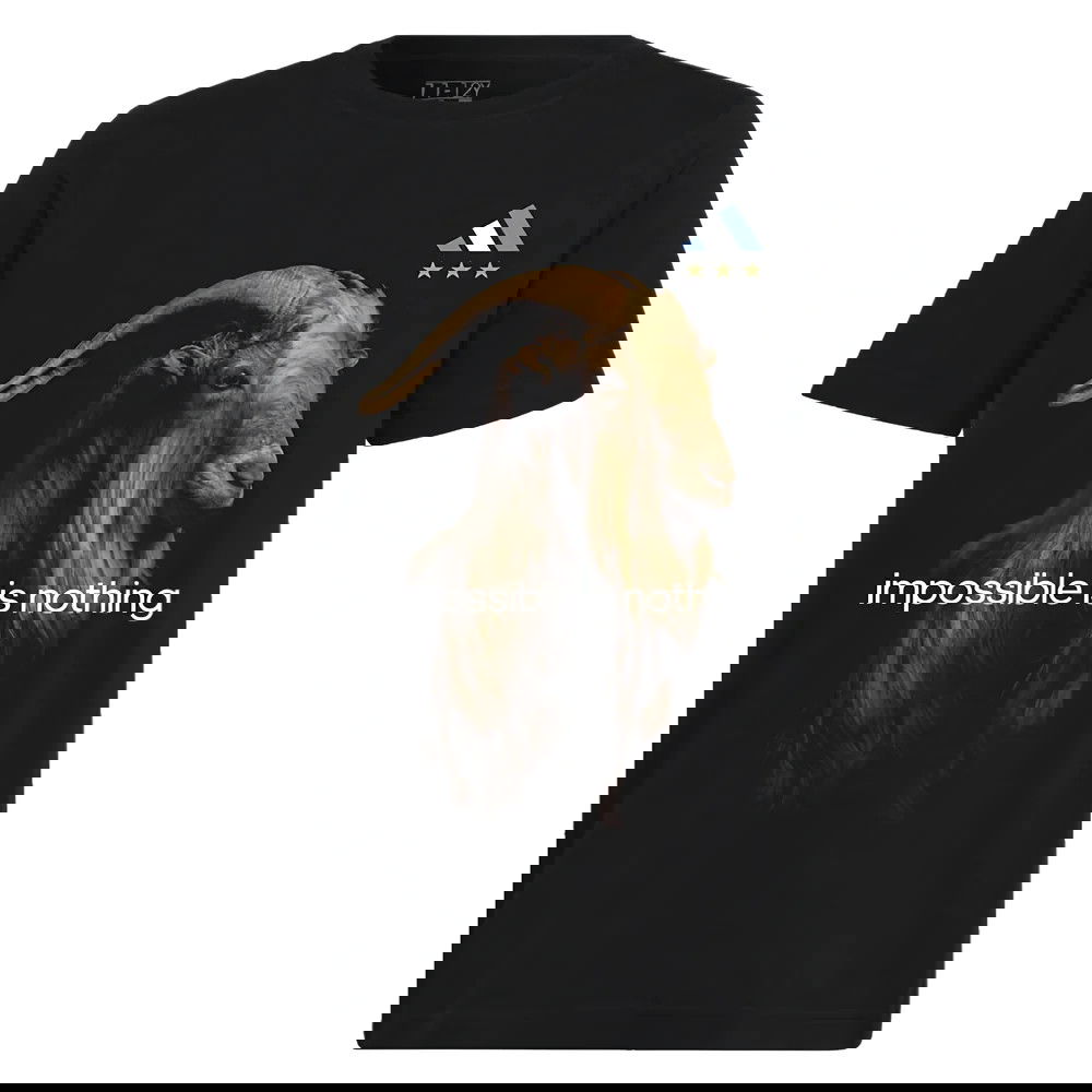 Messi Football GOAT Graphic Tee (Black) - Kids (Your Name)