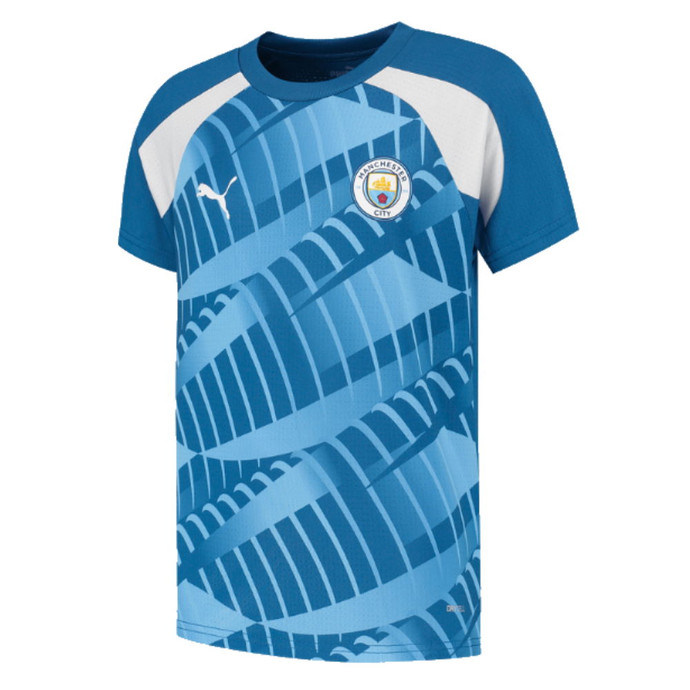 2023-2024 Man City Pre-Match Jersey (Lake Blue) - Kids (FODEN 47)