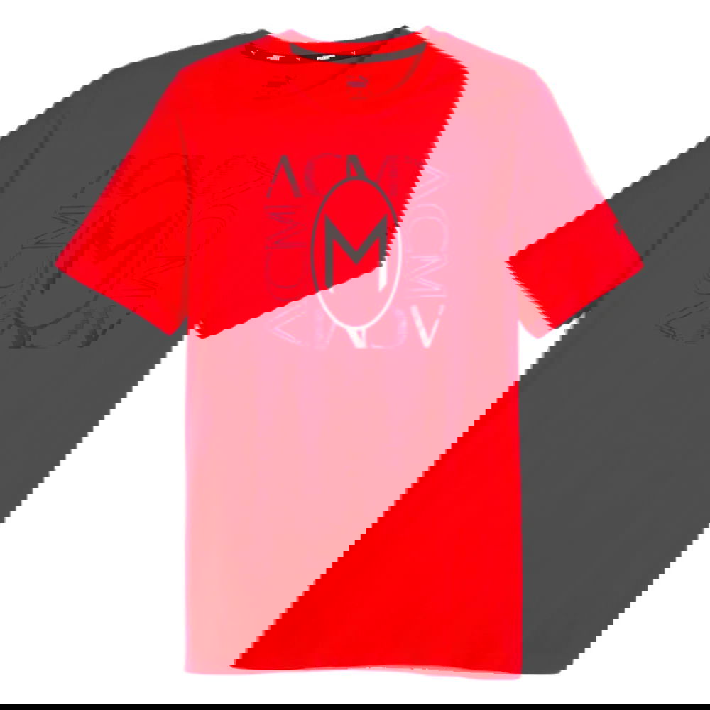 2023-2024 AC Milan FtblCore Graphic Tee (Red) (Saelemaekers 56)