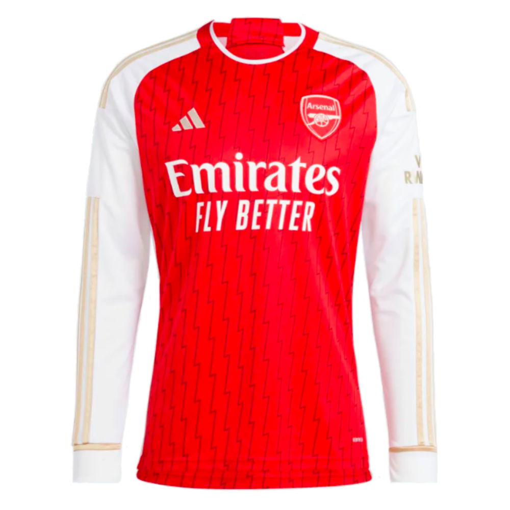 2023-2024 Arsenal Long Sleeve Home Shirt (Tomiyasu 18)