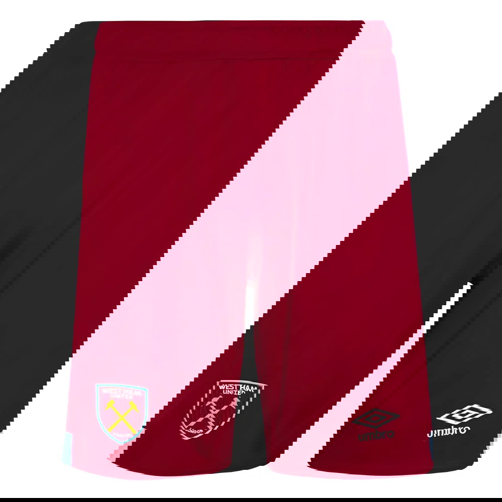 2023-2024 West Ham Home Shorts (Claret) - Kids