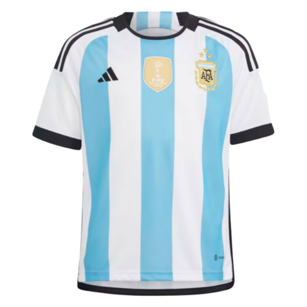 Argentina 2022 World Cup Winners Home Shirt - Kids (MONTIEL 4)