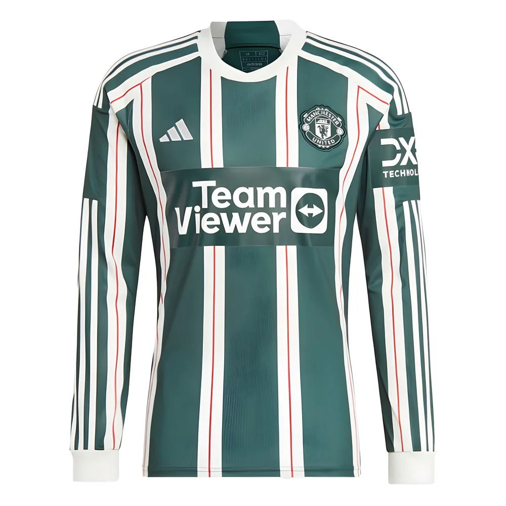 2023-2024 Man Utd Long Sleeve Away Shirt (Martinez 6)