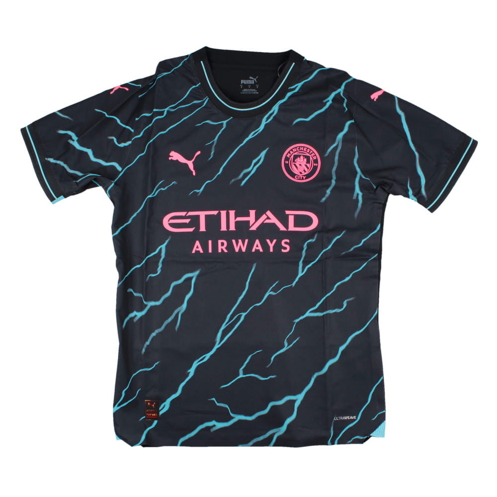 2023-2024 Man City Third Authentic Shirt (LAPORTE 14)
