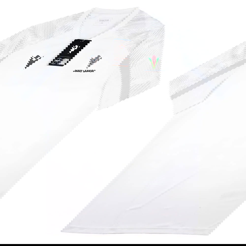 2023-2024 Samoa Rugby Poly Dry Shirt (White) (Your Name)