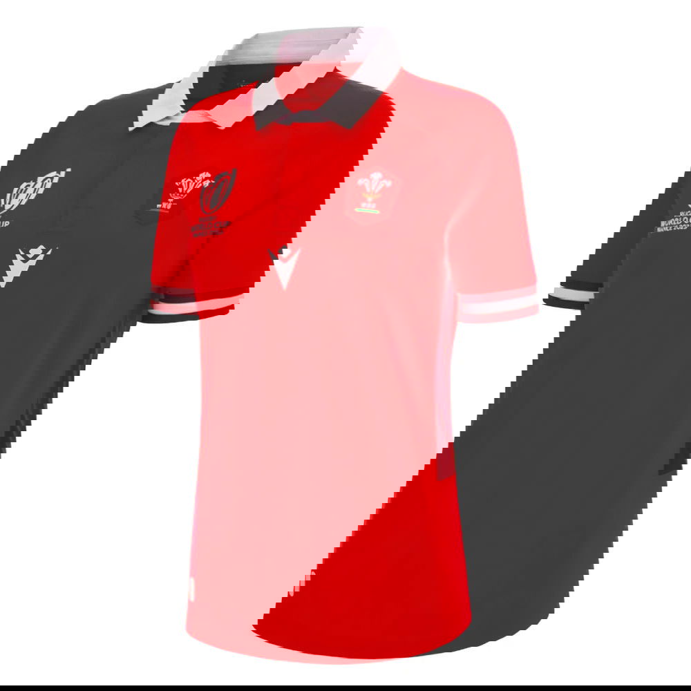 Wales RWC 2023 WRU Home Rugby Shirt (Ladies) (Your Name)