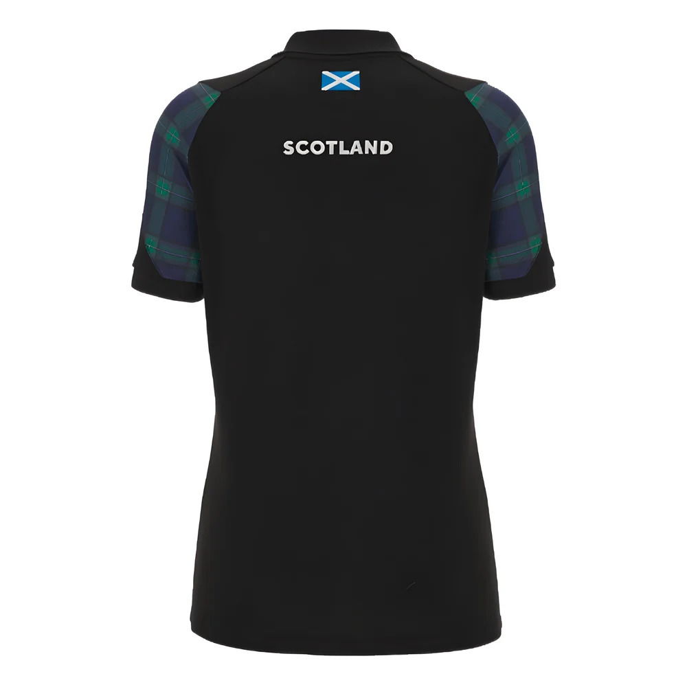 2023-2024 Scotland Rugby Travel Polo Shirt (Black) - Ladies