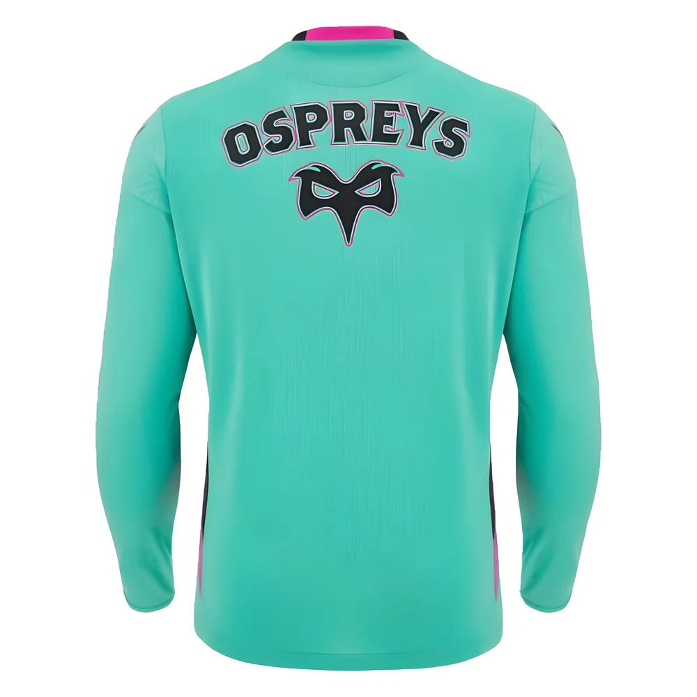 2023-2024 Ospreys Rugby Long Sleeve Training Tee (Turquoise)