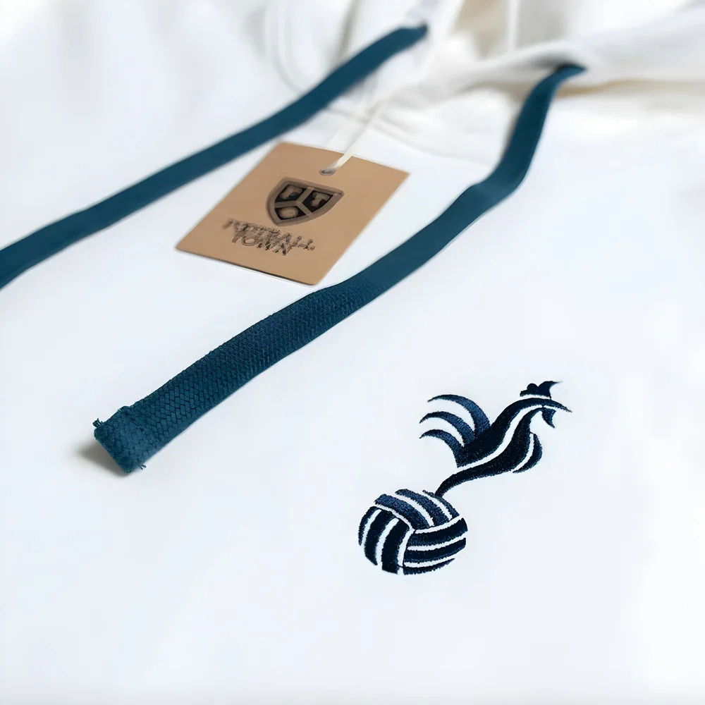 France Cockerel Retro Football Hoodie (White)