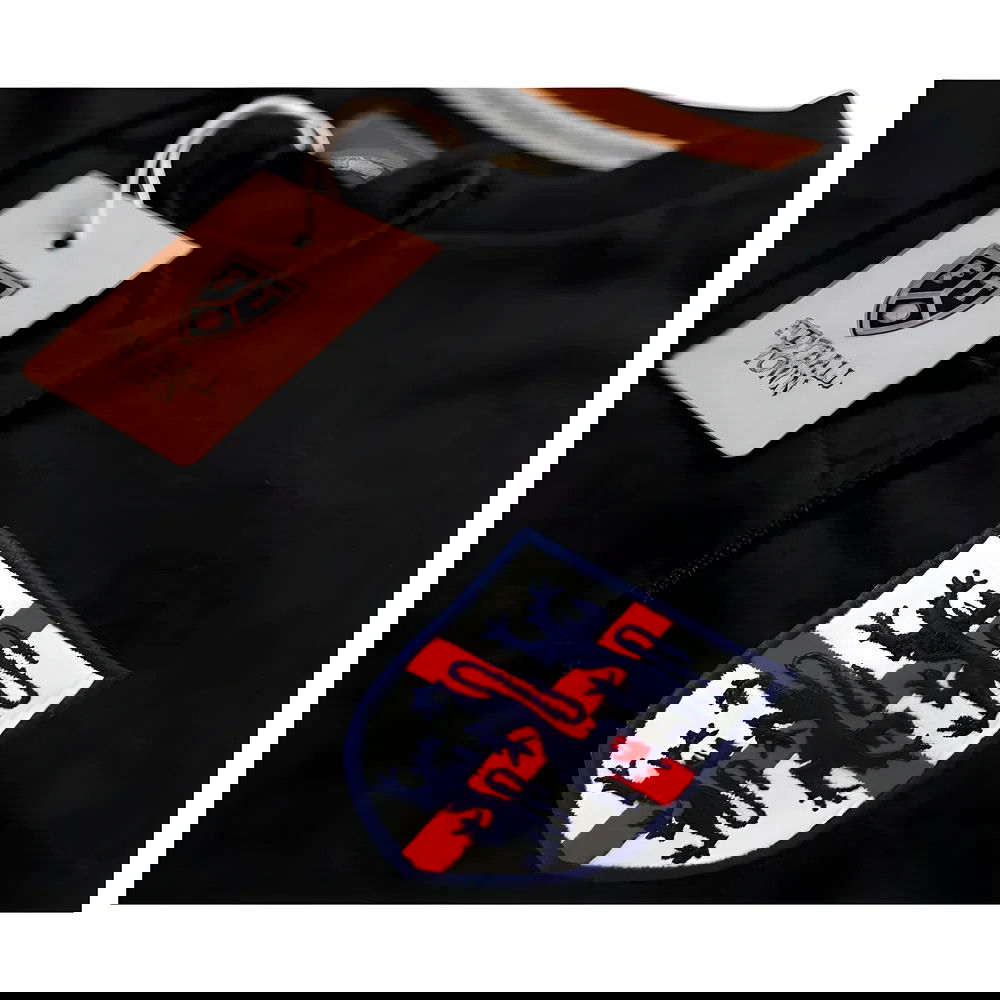 England Retro Shirt Black The Lions Cross