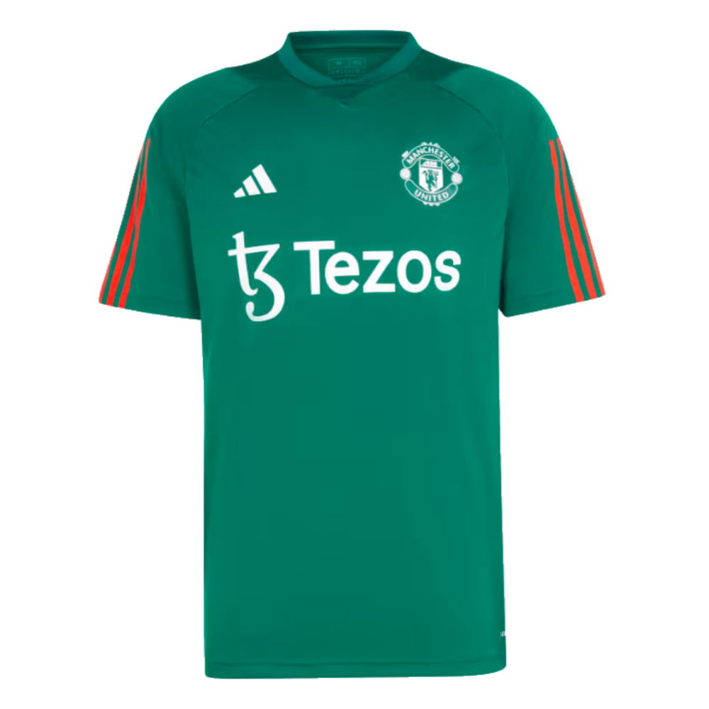 2023-2024 Man Utd Training Shirt (Green) (Mainoo 37)