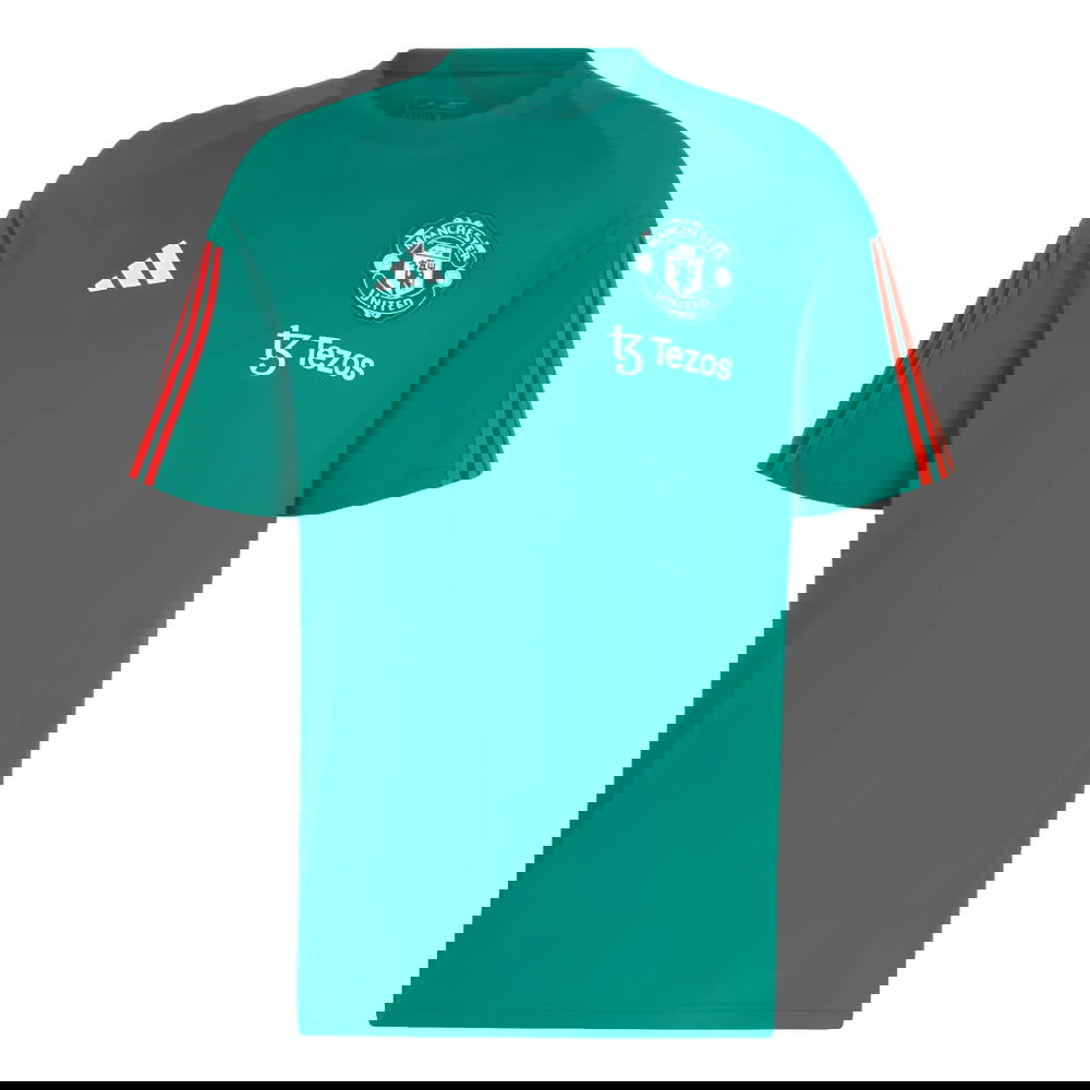 2023-2024 Man Utd Training Tee (Green) (Your Name)
