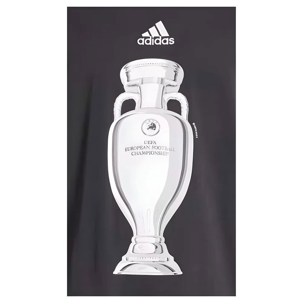 adidas Euro 2024 Official Emblem Trophy T-Shirt - Black