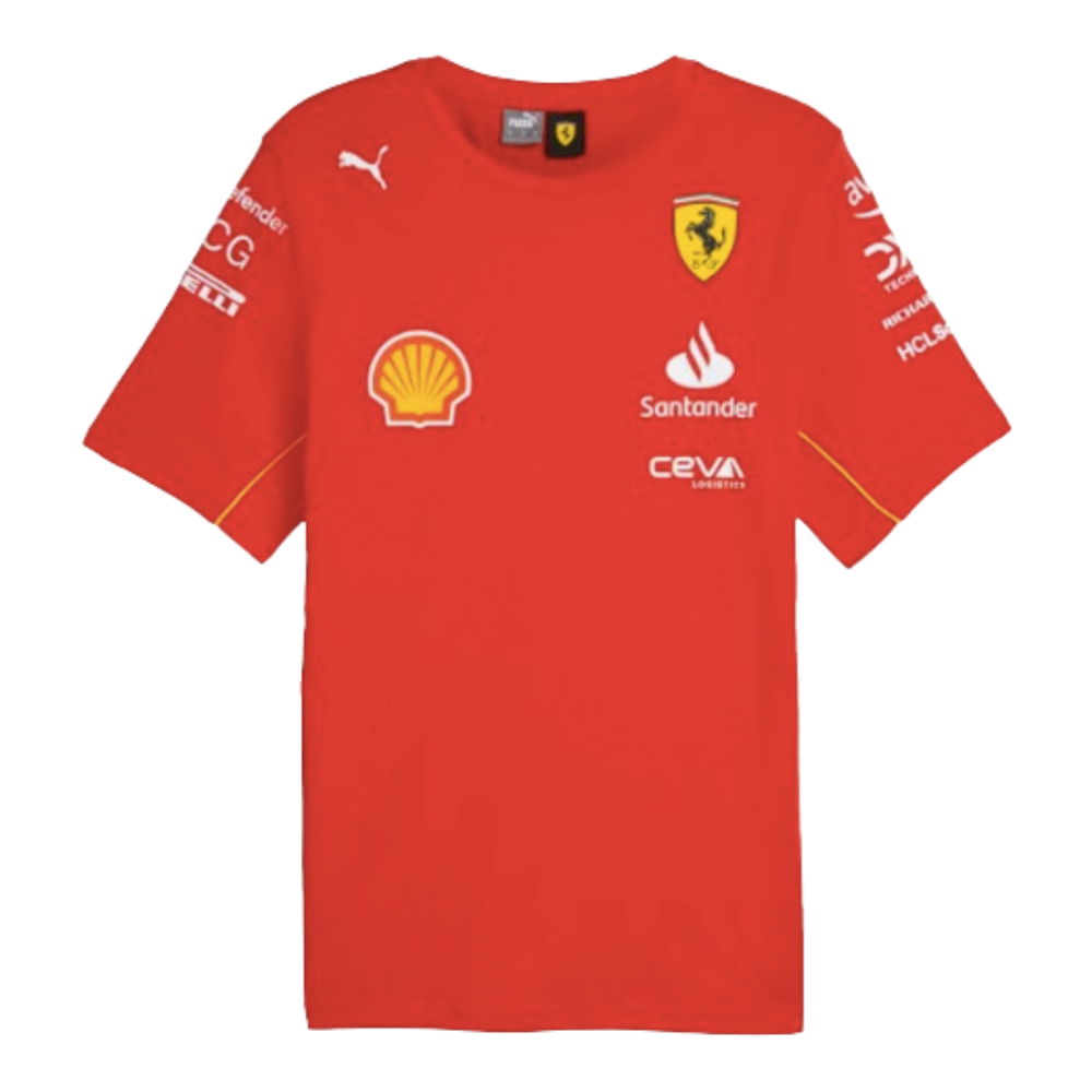 2024 Scuderia Ferrari Team T-Shirt (Red) (Your Name)