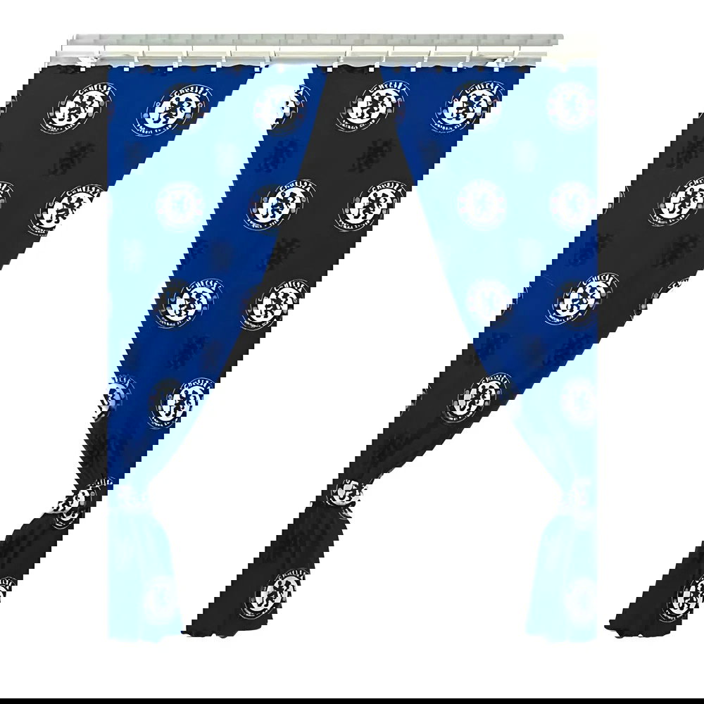 Chelsea Official Repeat Crest Curtains - 72 Inch