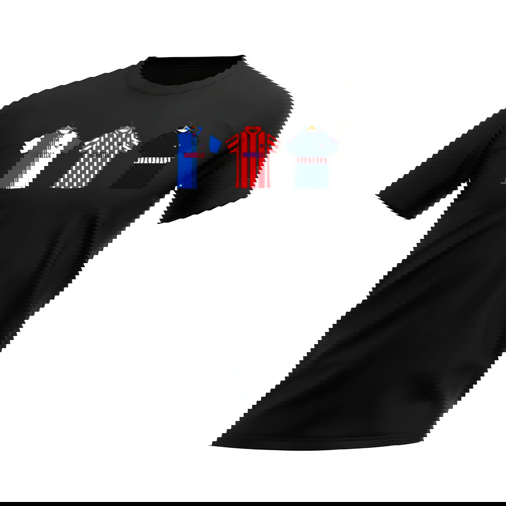 Atletico Madrid 1997-1998 Retro Shirt T-shirt (Black)