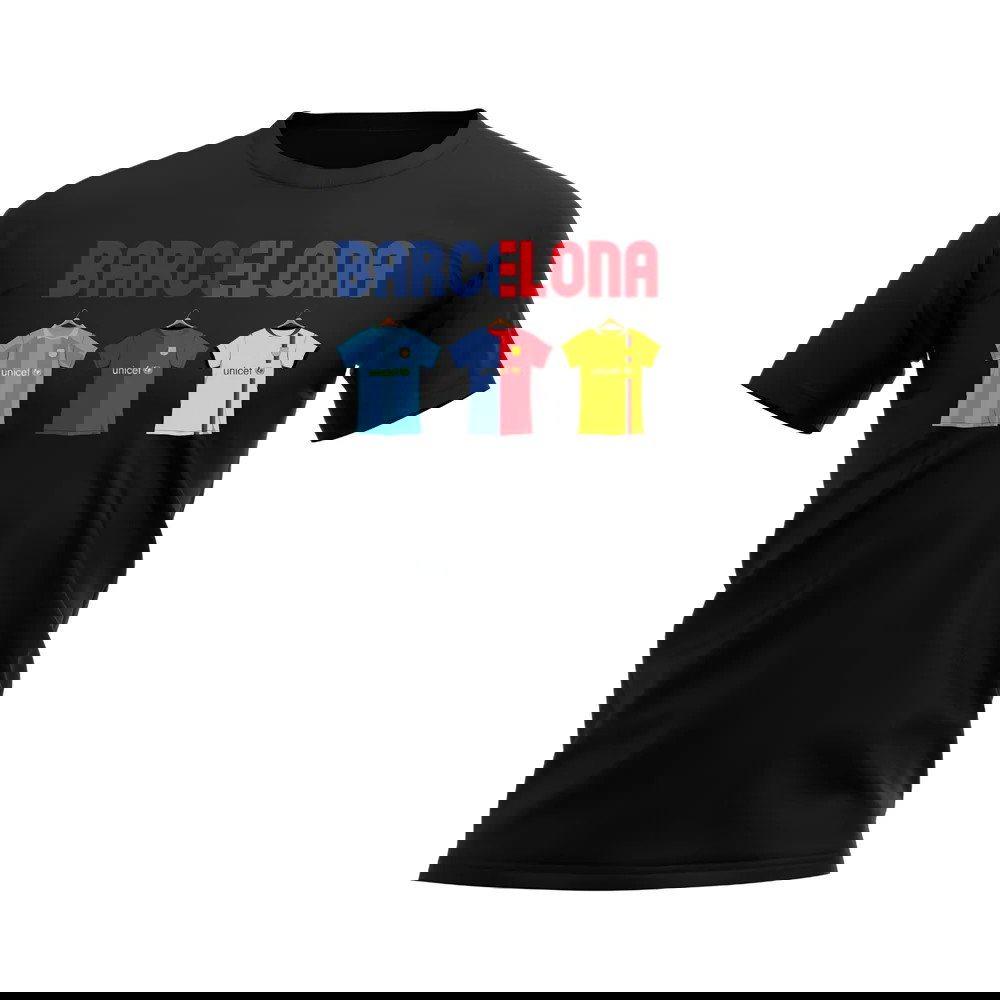 Barcelona 2008-2009 Retro Shirt T-shirt - Text (Black) (D Alves 20)