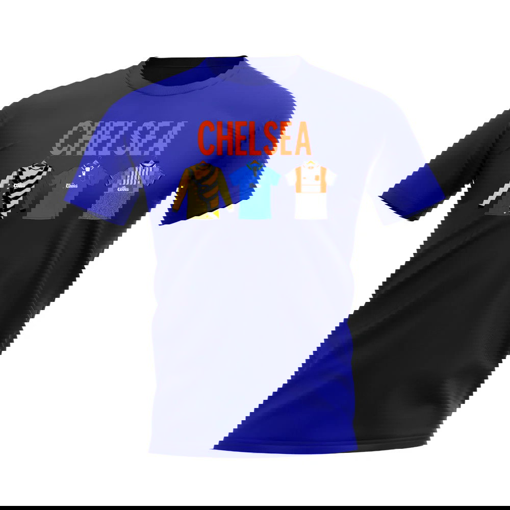 Chelsea 1995-1996 Retro Shirt T-shirts - Text (Blue) (Your Name)