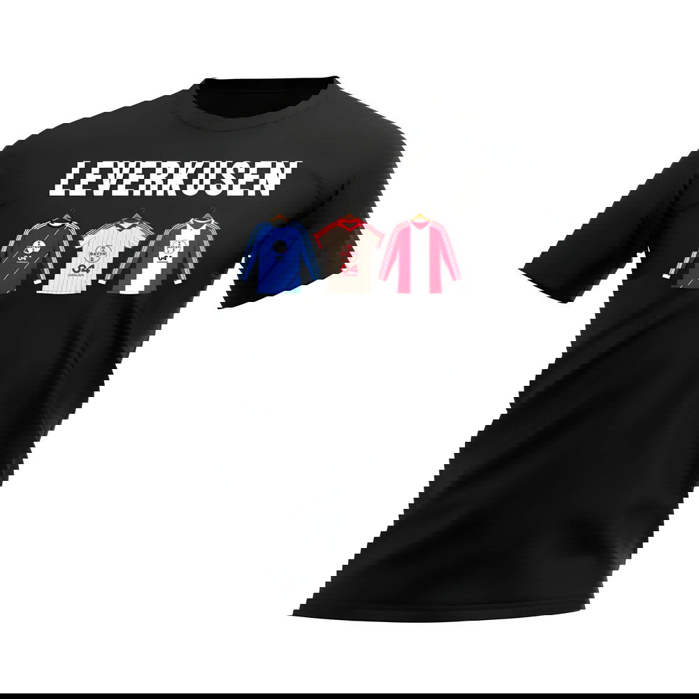 Leverkusen 1984-1985 Retro Shirt Text T-shirt (Black)