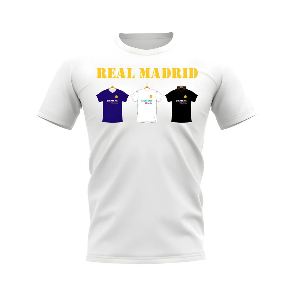 Real Madrid 2002-2003 Retro Shirt T-shirt - Text (White) (Hierro 4)