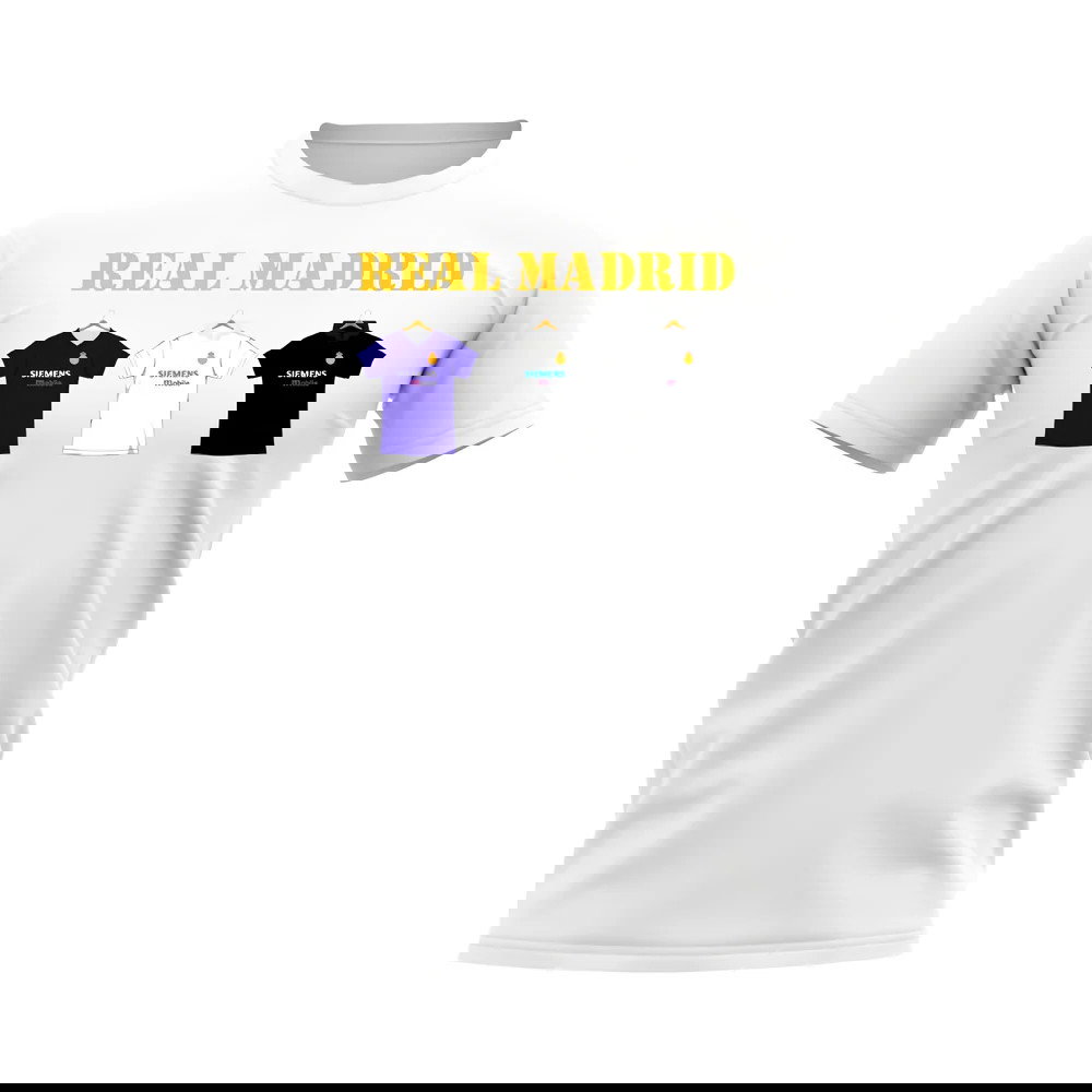 Real Madrid 2002-2003 Retro Shirt T-shirt - Text (White) (Hierro 4)