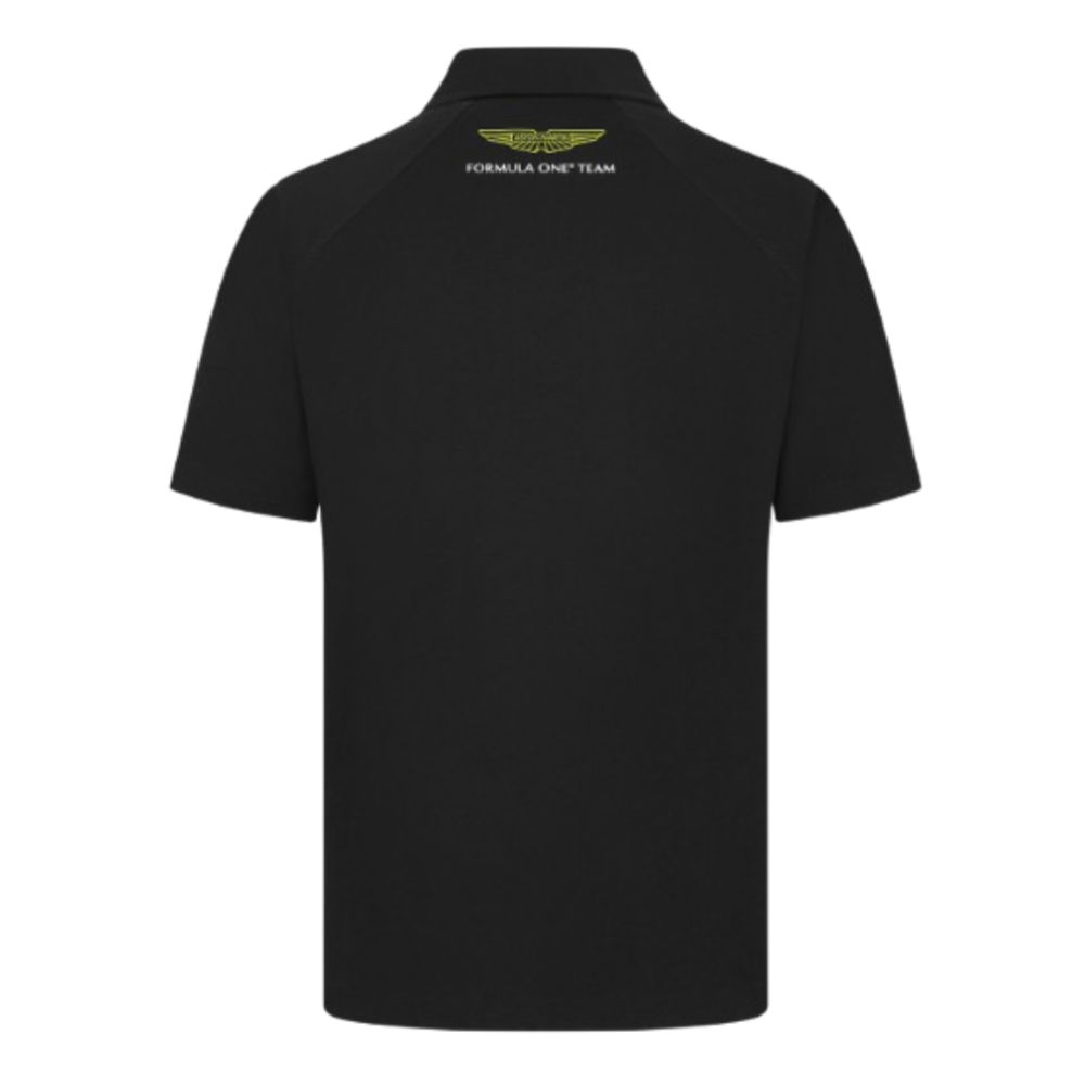 2024 Aston Martin Mens Logo Polo (Black)