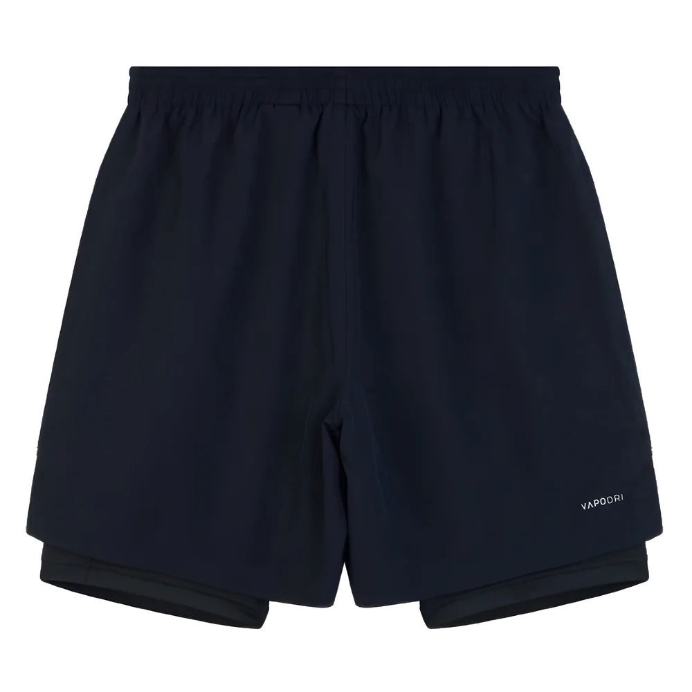 Canterbury Mens Vapordri 2 in 1 Shorts (Black-Grey)
