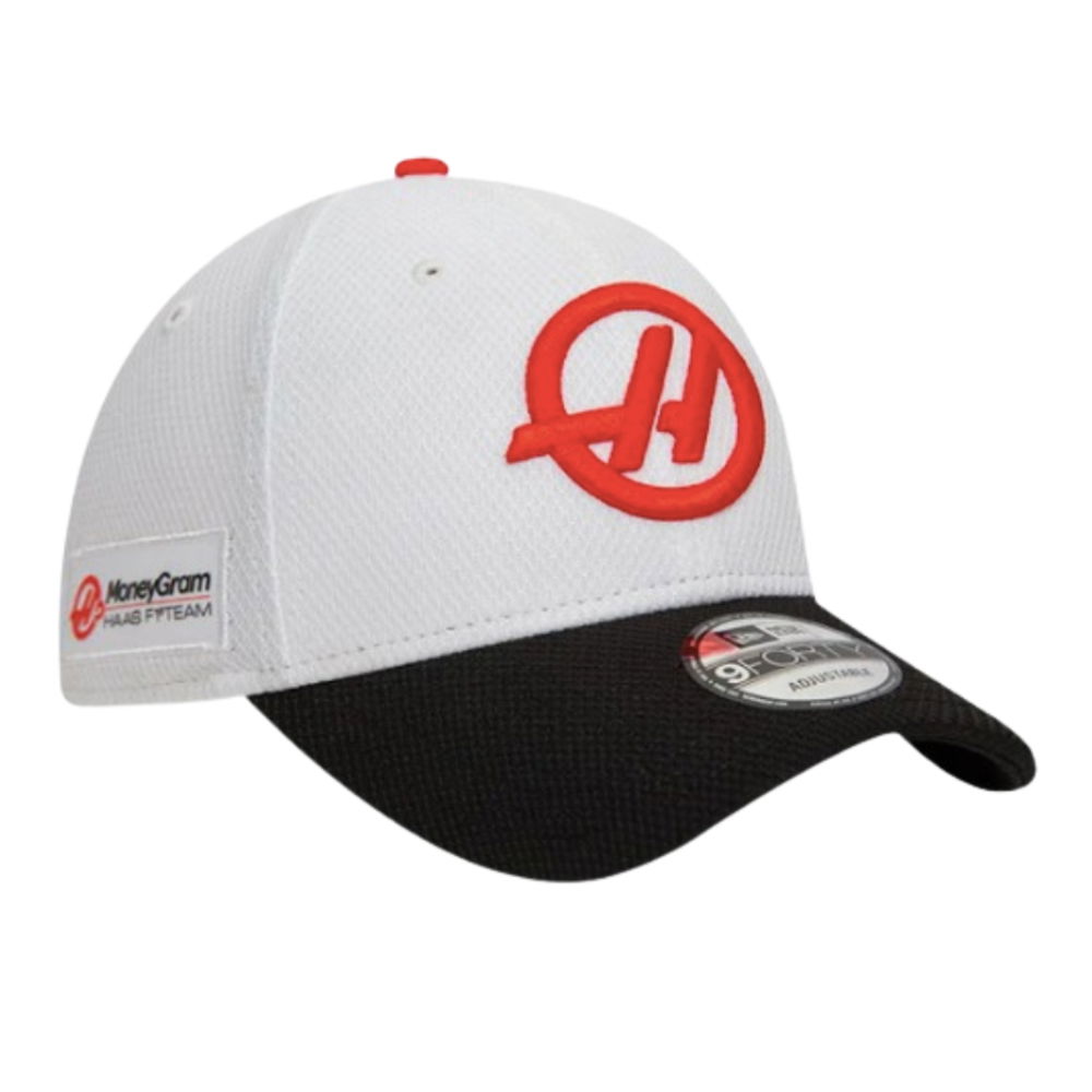 2024 Haas Team Driver Nico Hulkenberg White 9FORTY Adjustable Cap