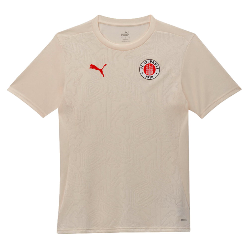 2024-2025 St Pauli Training Shirt (Sugared Almond) (Your Name)