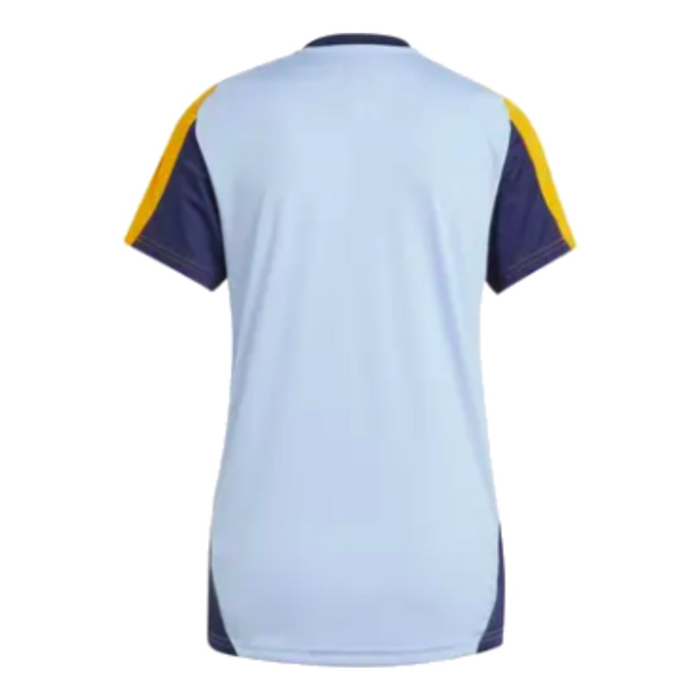 2024-2025 Real Madrid Training Shirt (Glow Blue) - Womens (Mbappe 9)