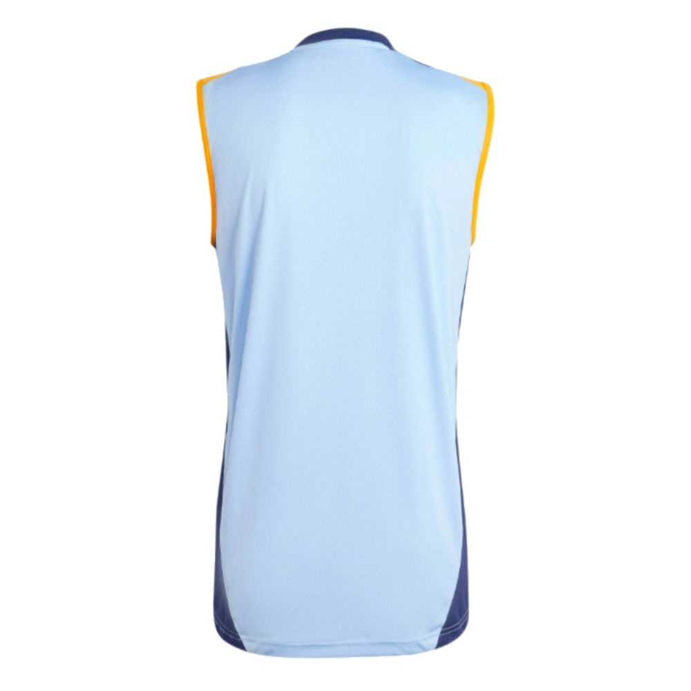 2024-2025 Real Madrid Sleeveless Jersey (Glow Blue) (Your Name)