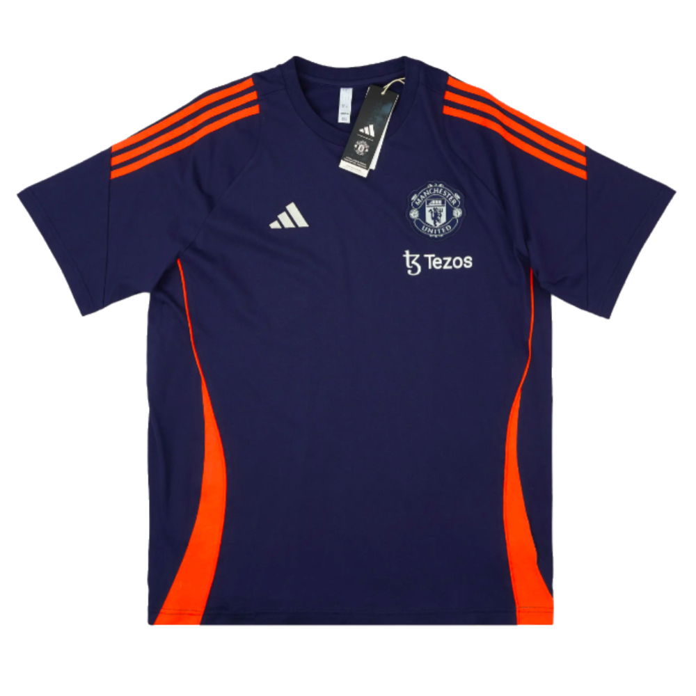 2024-2025 Man Utd Training Tee (Night Indigo) (Your Name)