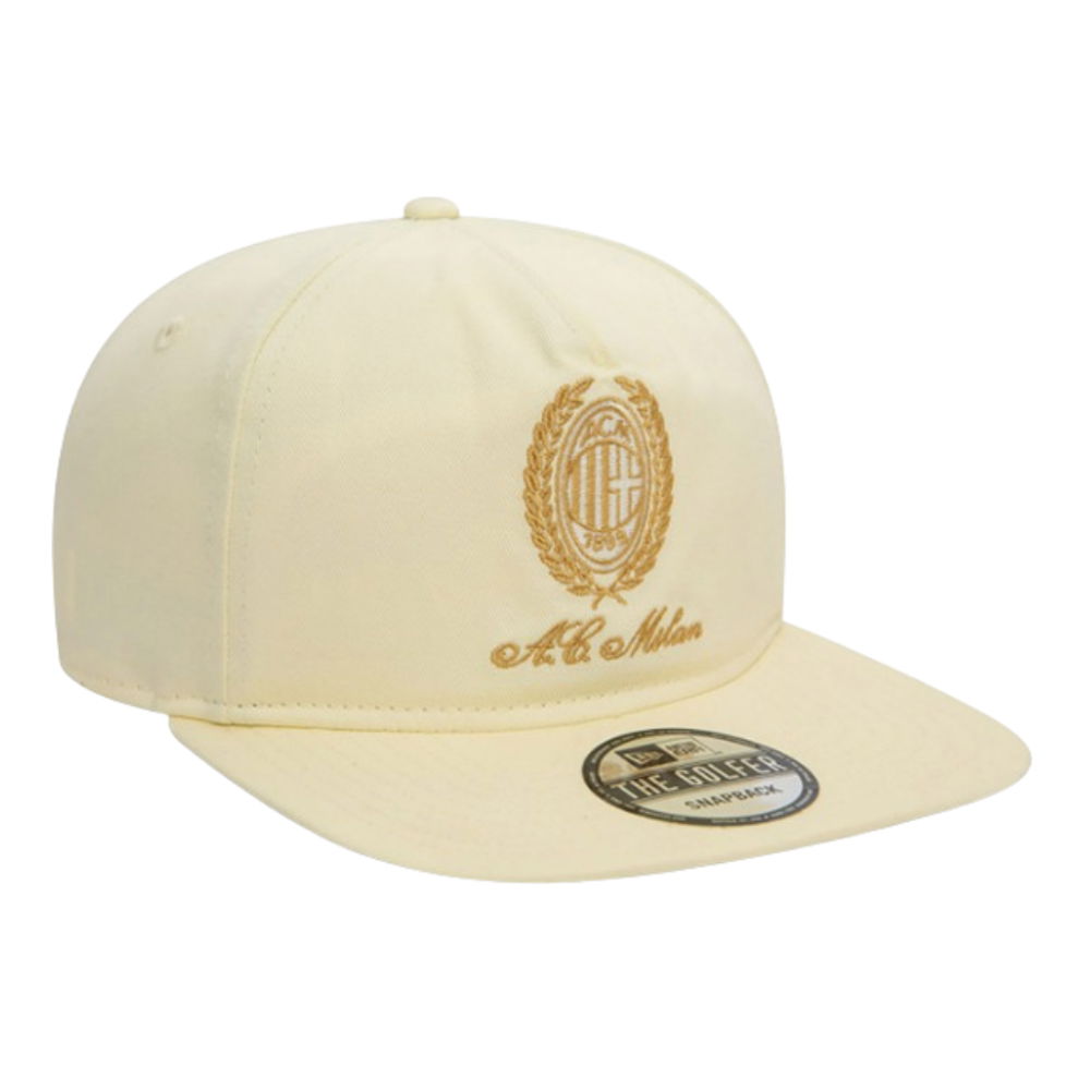 AC Milan Heritage Gold Golfer Cap (Chrome White)