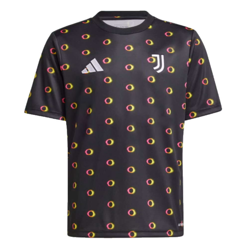 2024-2025 Juventus Pre-Match Shirt (Black) - Kids (Your Name)