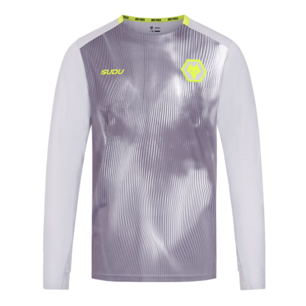 2024-2025 Wolves Players Training Long Sleeved Tee (Grey) (Doyle 20)