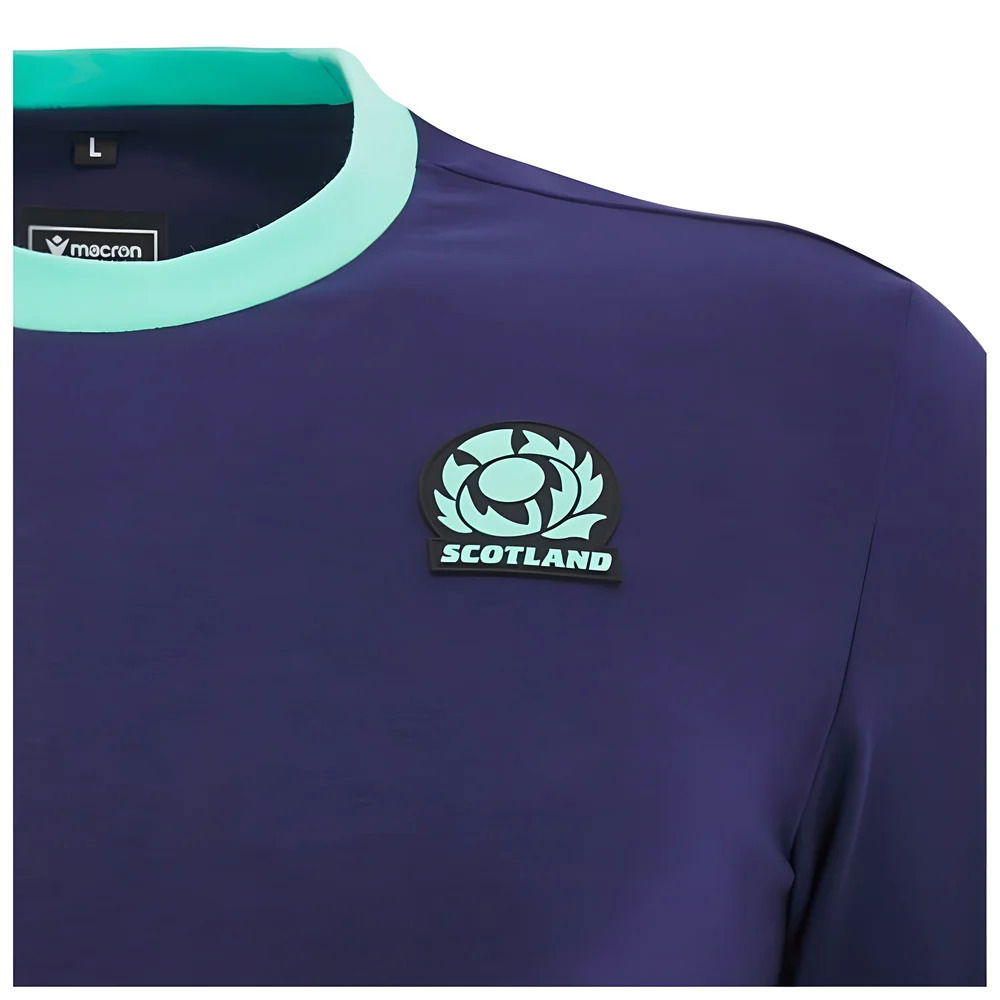 2024-2025 Scotland Rugby Travel LS Cotton Tee (Navy)