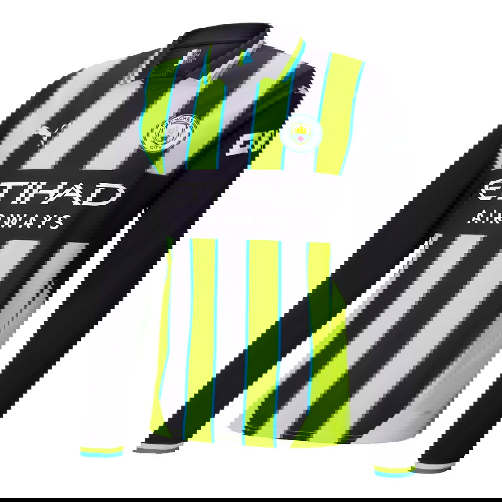 2024-2025 Man City Away Long Sleeve Shirt (Kompany 4)