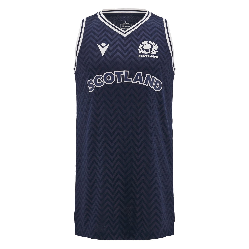 2024-2025 Scotland Rugby Basketball Singlet (Navy) (Your Name)