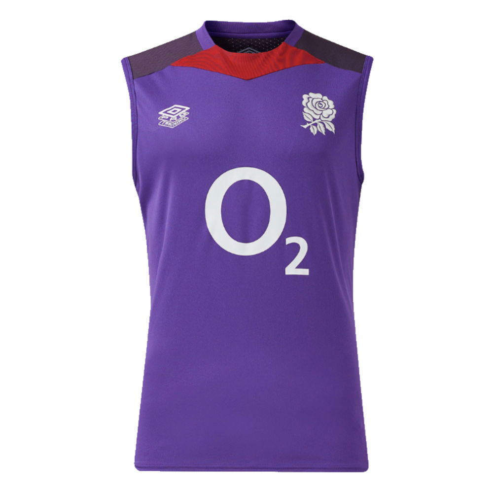 2024-2025 England Rugby Sleeveless Jersey (Violet) - Kids (Your Name)