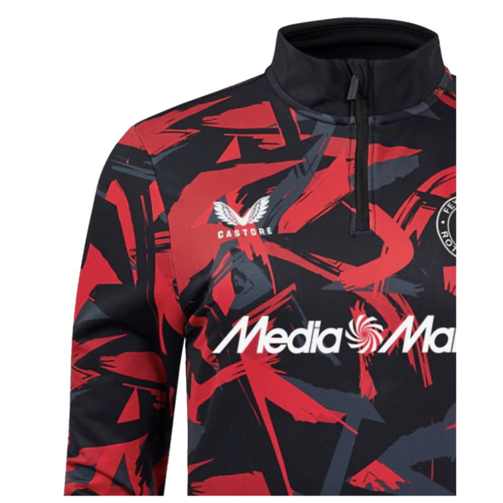 2024-2025 Feyenoord Matchday 1/4 Zip Midlayer (Black)