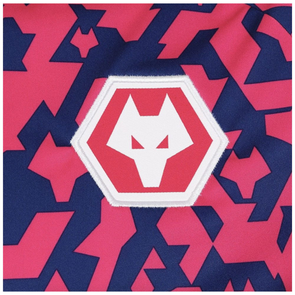 2024-2025 Wolves Pre Match T-Shirt - Blue/Pink (Bellegarde 27)