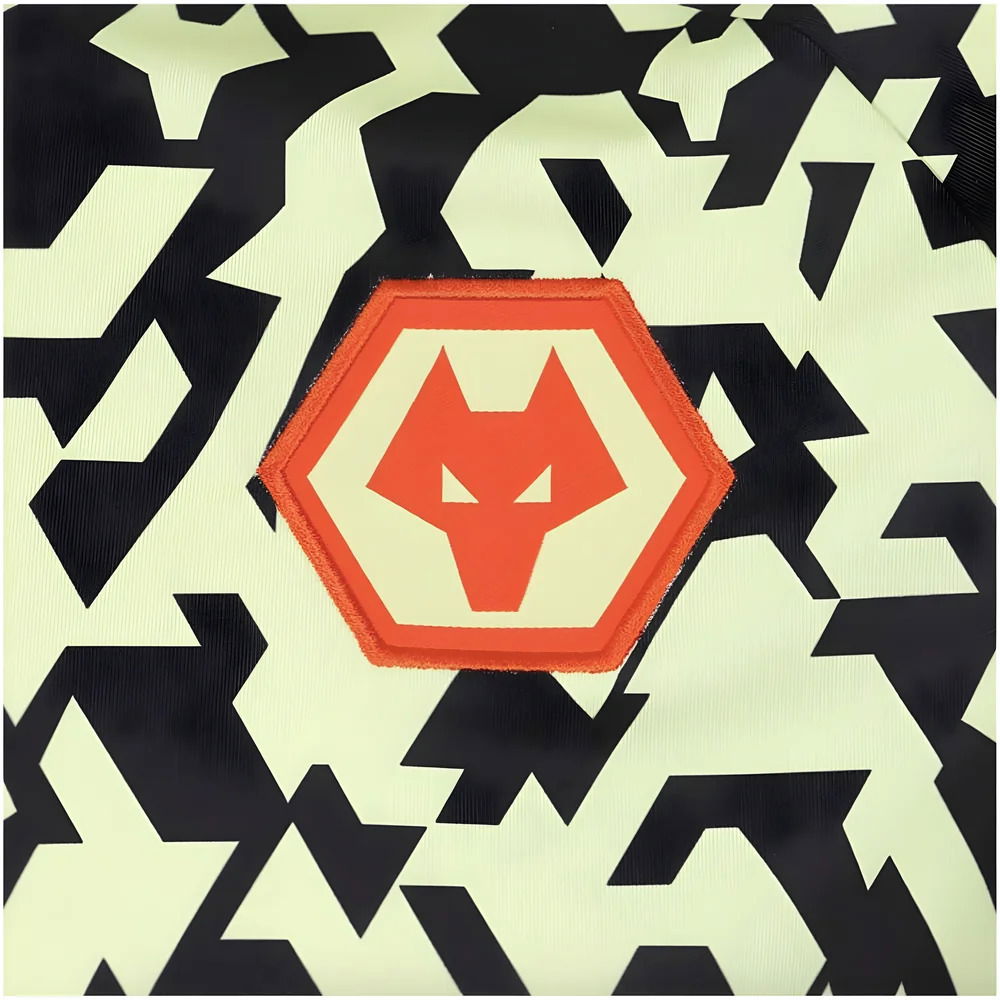 2024-2025 Wolves Pre Match T-Shirt - Black/Lime