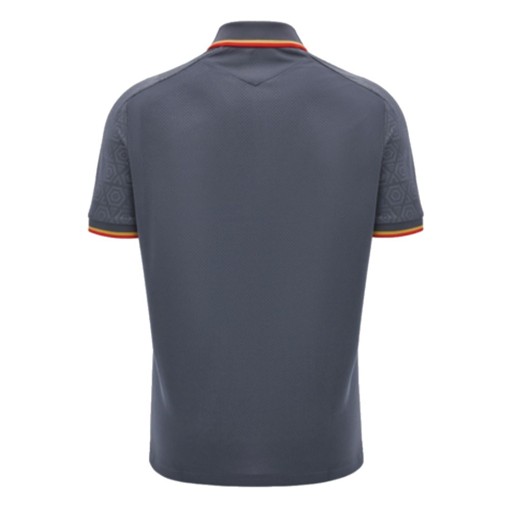2024-2025 Wales WRU Rugby Travel Polo Shirt (Anthracite)